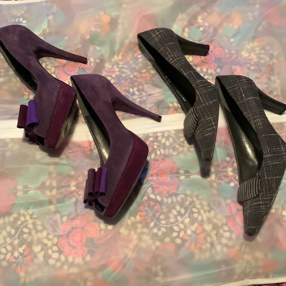 SOLD-SOLD-SOLD Stuart Weitzman gray plaid ONLY-$15